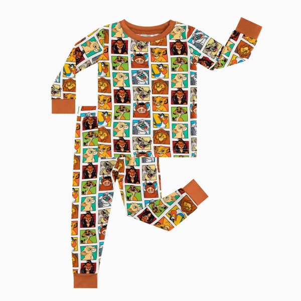 King Lion Brown Bamboo Long Sleeve Pajama Set