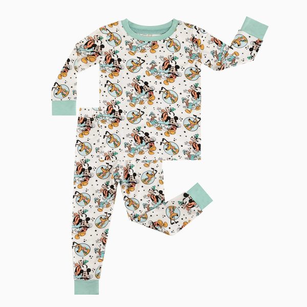 Mouse Dog Duck Kids Bamboo Two-Piece Pajama Set