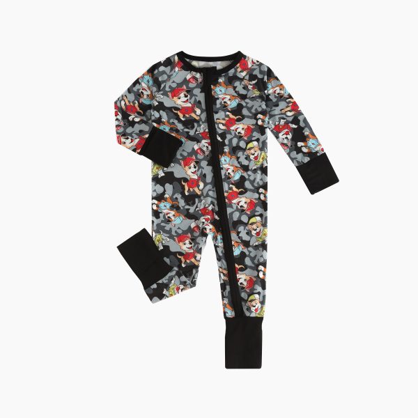 Cartoon Animals Bamboo Zipper Romper Pajamas