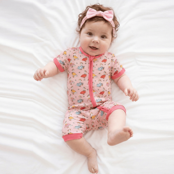 Daisy Goose Bamboo Short Bamboo Zippy Baby Romper