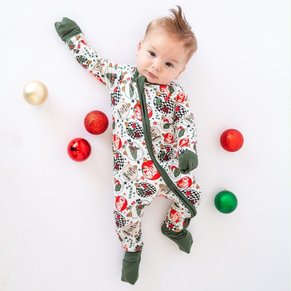 Christmas Tree Green Guy Bamboo Zippy Baby Romper