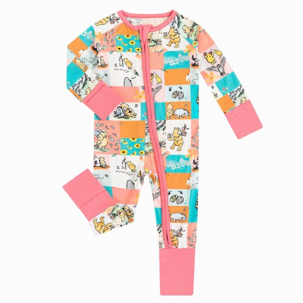 Bear And Friend Fun Time Bamboo Zipper Romper Pajamas