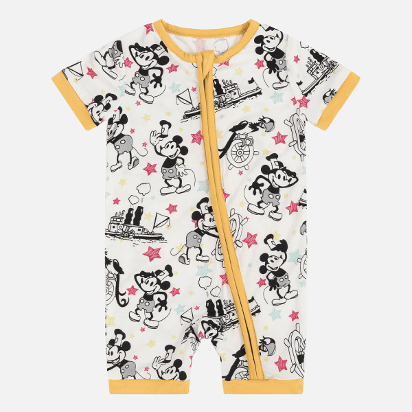 Liberty Mouse Baby Short Sleeve Zippy